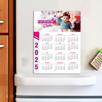 Personalized Magnet Calendars 2025, 12 Month 2025 Calendar Magnet, Custom Photo Calendar Refrigerator Magnet, Calendars Magnet, 6" x 4.5"