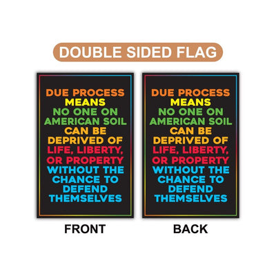 Due Process Save Democracy Resistance Resist Garden Flag, Double Sided, Resist Hate, Anti-Trump, Resist Racism, Resist Fascism Flag