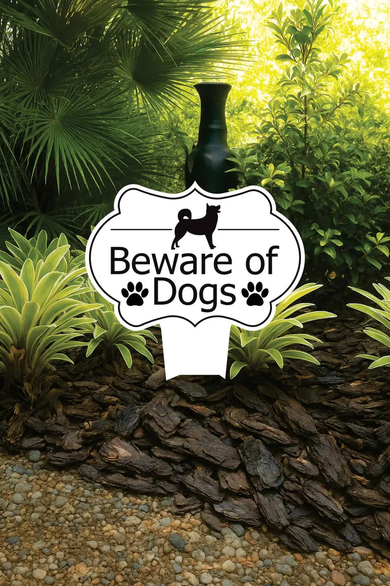 Beware of Dog Yard Sign 10” x 14” - Rust-free Aluminum Home Security Sign for Lawn