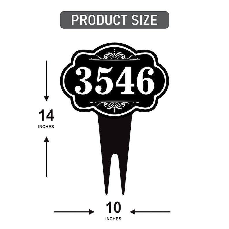Personalized Address Plaque Yard Sign 10” x 14” - Rust-free Aluminum Address Sign