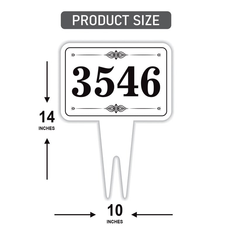 Personalized Address Plaque Yard Sign 10” x 14” - Rust-free Aluminum Address Sign