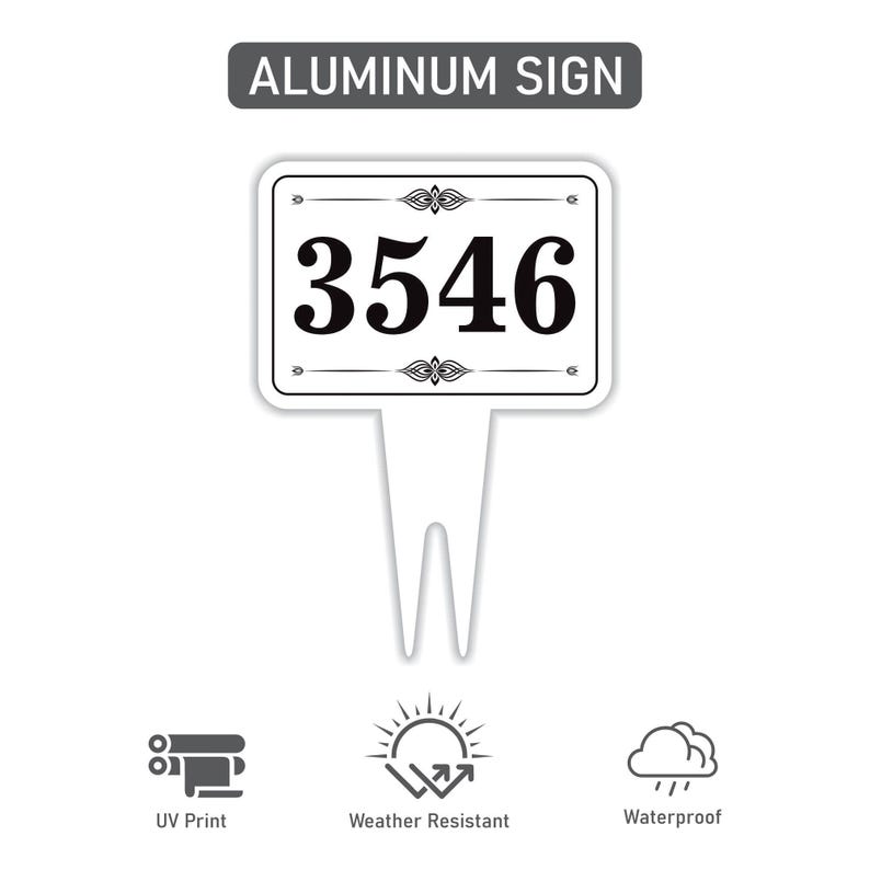 Personalized Address Plaque Yard Sign 10” x 14” - Rust-free Aluminum Address Sign