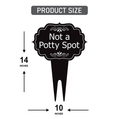 Not a Potty Spot Yard Sign 10” x 14” - Rust-free Aluminum Dog Poop Sign for Lawn