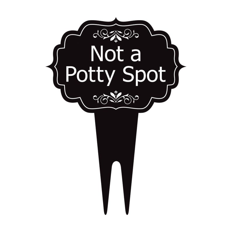 Not a Potty Spot Yard Sign 10” x 14” - Rust-free Aluminum Dog Poop Sign for Lawn