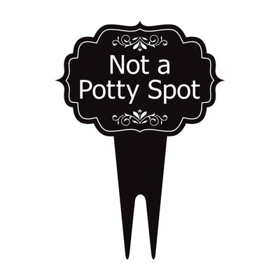 Not a Potty Spot Yard Sign 10” x 14” - Rust-free Aluminum Dog Poop Sign for Lawn