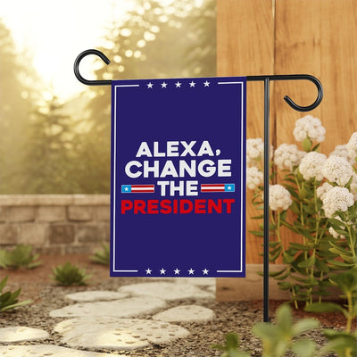 Alexa, Change The President Garden Flag, 12x18 Inch Double Sided, Resist Hate Flag, Anti-Trump, Resist Racism, Resist Fascism Flag