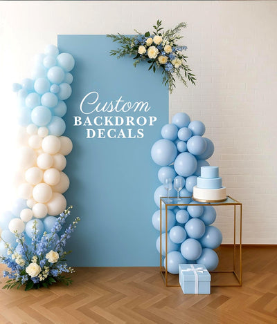 Custom Bridal Shower Backdrop Decal, Personalized Name Sticker for Balloon Arch