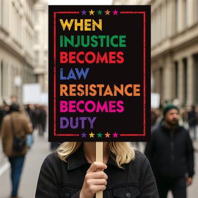 Resistance, No Kings In America Protest Sign, Anti-Trump, Political Activist Poster, Rally Sign, Resist Fascism Protest Poster