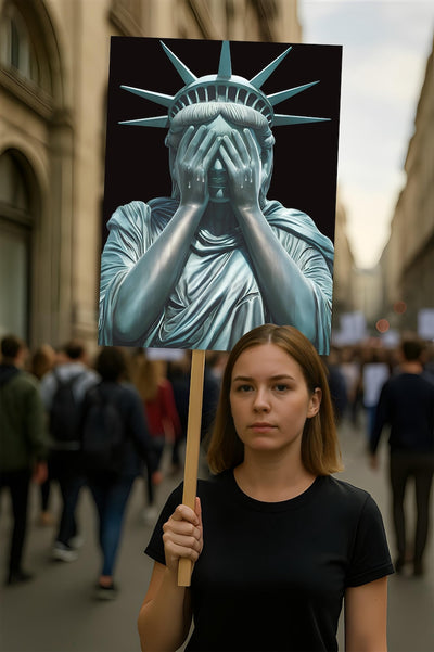 No Kings In America Protest Sign, Resistance Anti-Trump, Political Activist Poster, Rally Sign, Resist Fascism Protest Poster
