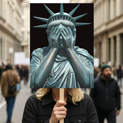No Kings In America Protest Sign, Resistance Anti-Trump, Political Activist Poster, Rally Sign, Resist Fascism Protest Poster