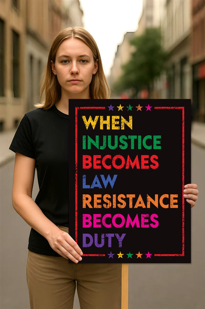 Resistance, No Kings In America Protest Sign, Anti-Trump, Political Activist Poster, Rally Sign, Resist Fascism Protest Poster