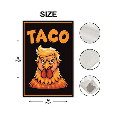 Let's Go Taco Trump Always Chickens Out Protest Garden Flag, Double Sided, Resist Hate, Anti-Trump, Resist Racism Flag, Resist Fascism Flag