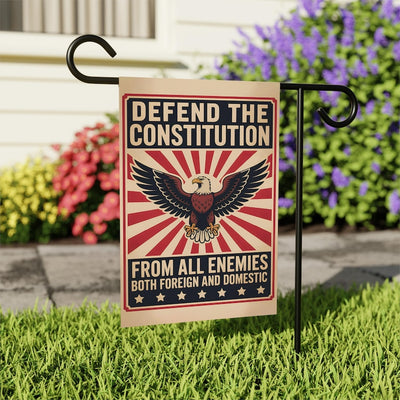 Defend the Constitution Garden Flag, 12x18 Inch Double Sided, Resist Hate Flag, Anti-Trump Flag, Resist Racism Flag, Resist Fascism Flag