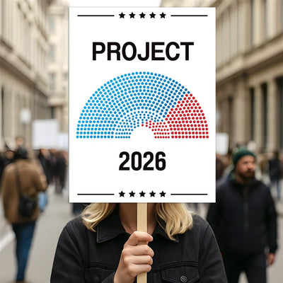 Project 2026 Protest Sign, Anti-Trump, No Kings In America, Political Activist Poster, Rally Sign, Resist Fascism Protest Poster