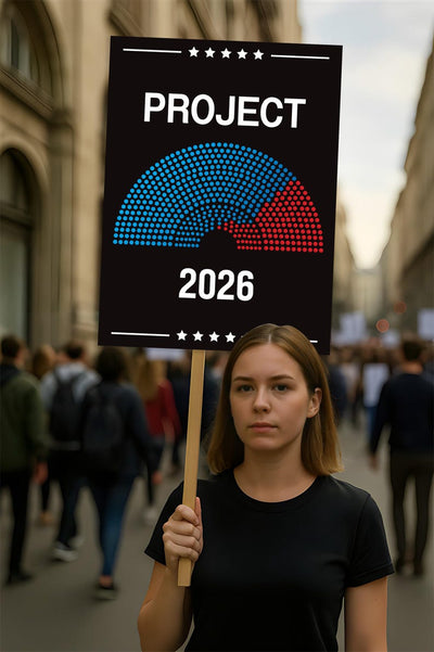 Project 2026 Protest Sign, Anti-Trump, No Kings In America, Political Activist Poster, Rally Sign, Resist Fascism Protest Poster
