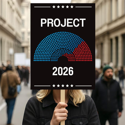 Project 2026 Protest Sign, Anti-Trump, No Kings In America, Political Activist Poster, Rally Sign, Resist Fascism Protest Poster