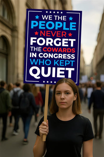 No Kings In America Protest Sign, Anti-Trump Resistance, No Felon, Political Activist Poster, Rally Sign, Resist Fascism Protest Poster