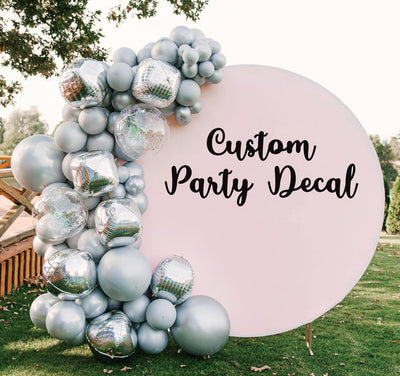 Custom Bridal Shower Backdrop Decal, Personalized Name Sticker for Balloon Arch