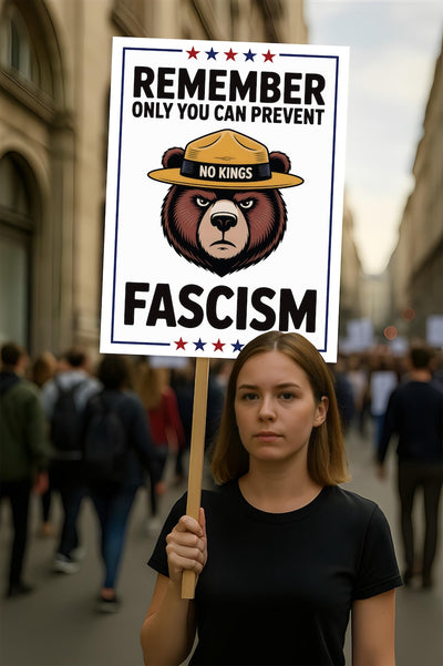 No Kings In America Protest Sign, Anti-Trump Resistance, Political Activist Poster, Rally Sign, Resist Fascism Protest Poster