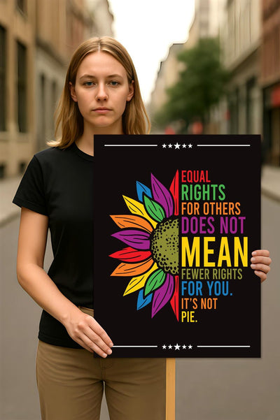Equal Rights, No Kings In America Protest Sign, Anti-Trump Resistance, Political Activist Poster, Rally Sign, Resist Fascism Protest Poster