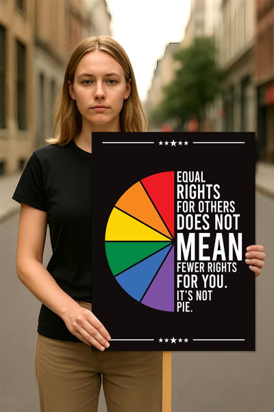 Equal Rights, No Kings In America Protest Sign, Anti-Trump Resistance, Political Activist Poster, Rally Sign, Resist Fascism Protest Poster