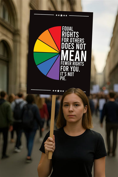 Equal Rights, No Kings In America Protest Sign, Anti-Trump Resistance, Political Activist Poster, Rally Sign, Resist Fascism Protest Poster
