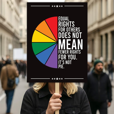 Equal Rights, No Kings In America Protest Sign, Anti-Trump Resistance, Political Activist Poster, Rally Sign, Resist Fascism Protest Poster