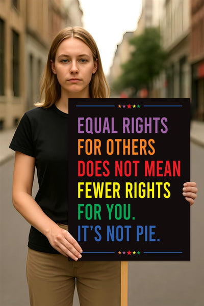 Equal Rights, No Kings In America Protest Sign, Anti-Trump Resistance, Political Activist Poster, Rally Sign, Resist Fascism Protest Poster