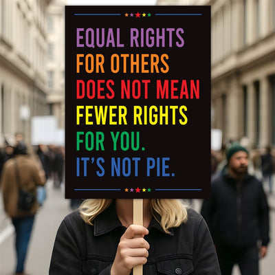 Equal Rights, No Kings In America Protest Sign, Anti-Trump Resistance, Political Activist Poster, Rally Sign, Resist Fascism Protest Poster