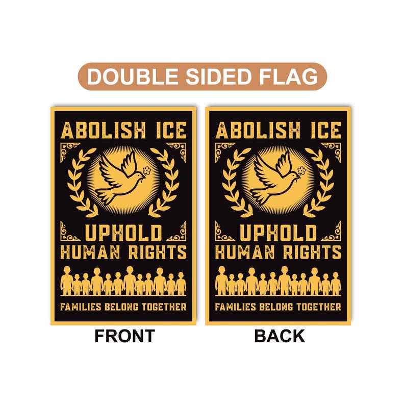 Abolish ICE Garden Flag, Double Sided, Keep the Immigrants, Deport the Racists Flag, Anti-Trump, Resist Racism Flag, Resist Fascism Flag