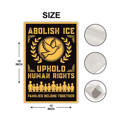 Abolish ICE Garden Flag, Double Sided, Keep the Immigrants, Deport the Racists Flag, Anti-Trump, Resist Racism Flag, Resist Fascism Flag