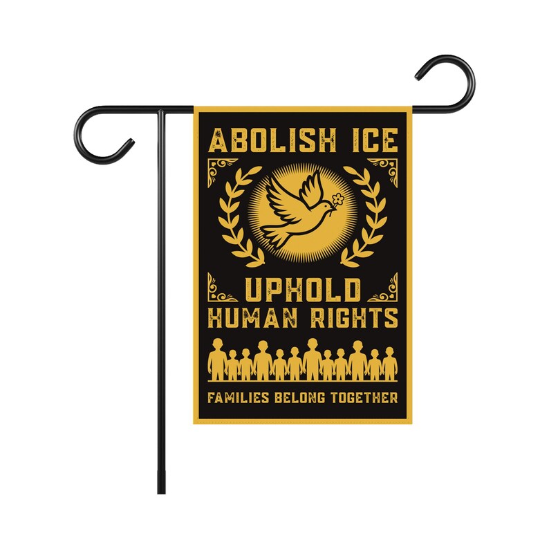 Abolish ICE Garden Flag, Double Sided, Keep the Immigrants, Deport the Racists Flag, Anti-Trump, Resist Racism Flag, Resist Fascism Flag