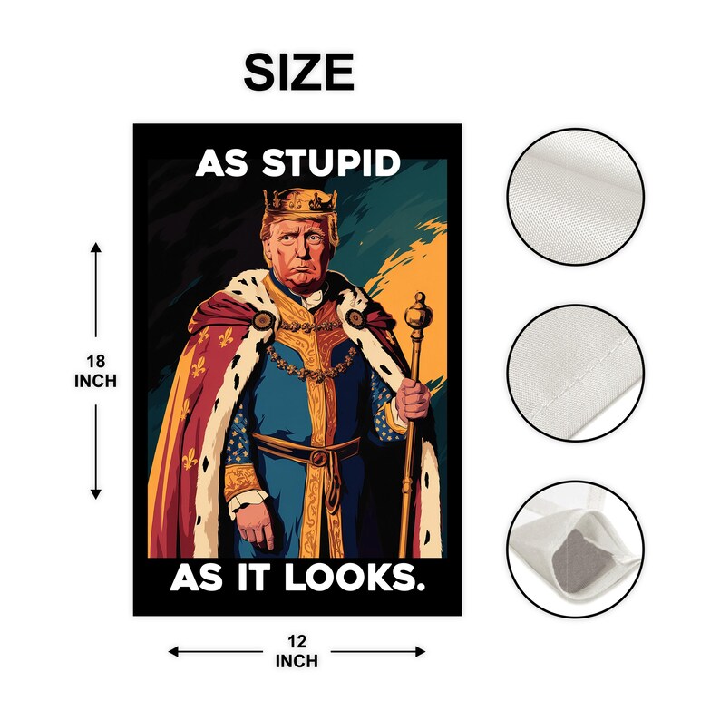 As Stupid As It Looks Garden Flag, 12x18 Inch Double Sided, Resist Hate Flag, Anti-Trump Flag, Resist Racism Flag, Resist Fascism Flag