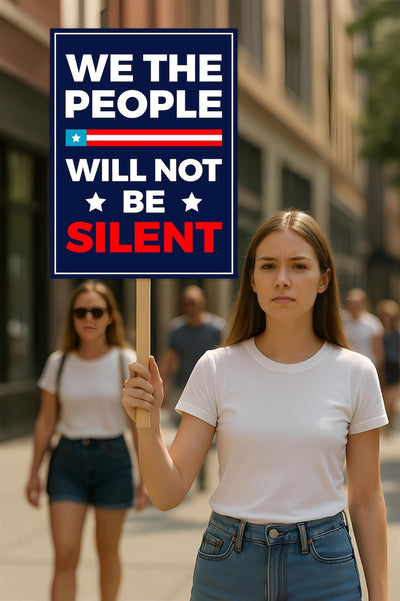 We the People Protest Sign, Anti-Trump Resistance, Political Activist Protest Poster, Rally Sign, Resist Fascism, Resist Rascism