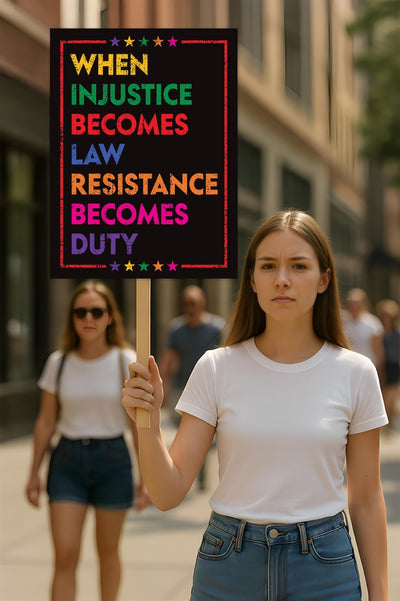 Resistance, No Kings In America Protest Sign, Anti-Trump, Political Activist Poster, Rally Sign, Resist Fascism Protest Poster