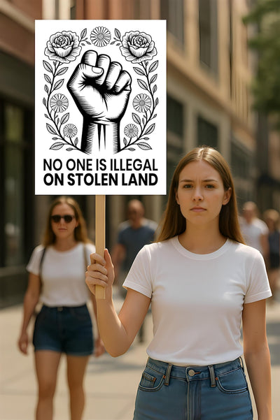 No One Is Illegal Protest Sign, Anti-Trump Resistance, Political Activist Protest Poster, Rally Sign, Resist Fascism, Resist Rascism