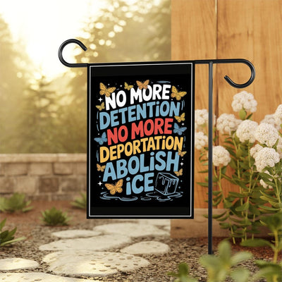 Abolish ICE Protest Garden Flag, 12x18 Inch Double Sided, Resist Hate, Anti-Trump, Resist Racism, Resist Fascism Flag