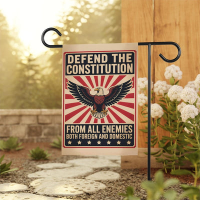 Defend the Constitution Garden Flag, 12x18 Inch Double Sided, Resist Hate Flag, Anti-Trump Flag, Resist Racism Flag, Resist Fascism Flag