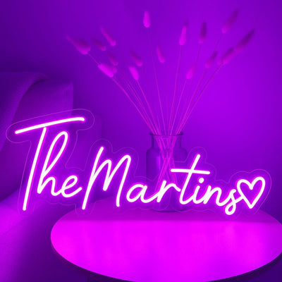 Custom Last Name Neon Sign, Wedding LED Light Sign, Family Name Neon Wall Decor, Custom Neon Sign for Reception, Home or Event Display