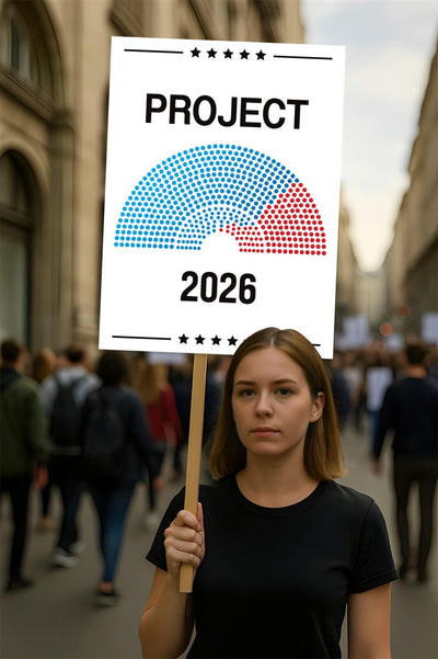 Project 2026 Protest Sign, Anti-Trump, No Kings In America, Political Activist Poster, Rally Sign, Resist Fascism Protest Poster