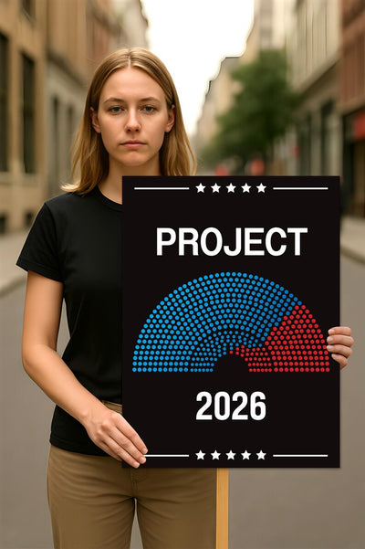 Project 2026 Protest Sign, Anti-Trump, No Kings In America, Political Activist Poster, Rally Sign, Resist Fascism Protest Poster