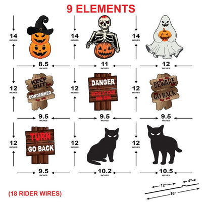 Outdoor Halloween Yard Sign Decorations, Spooky Waterproof Lawn Signs with Stakes, Halloween Party Garden Decor for Home or Themed Event