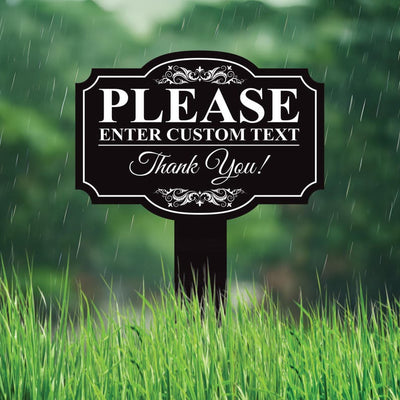 Personalized Aluminum Yard Sign with Stake, Custom Outdoor Lawn Sign, Rust-Free 10x14 Metal Garden Plaque, Durable Weatherproof Marker
