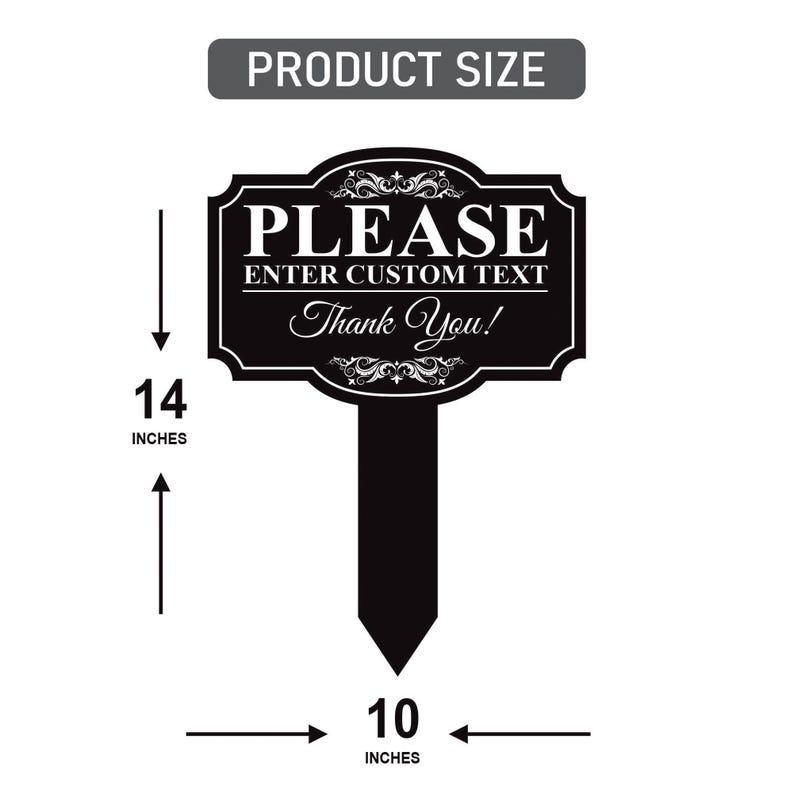 Personalized Aluminum Yard Sign with Stake, Custom Outdoor Lawn Sign, Rust-Free 10x14 Metal Garden Plaque, Durable Weatherproof Marker