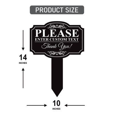 Personalized Aluminum Yard Sign with Stake, Custom Outdoor Lawn Sign, Rust-Free 10x14 Metal Garden Plaque, Durable Weatherproof Marker