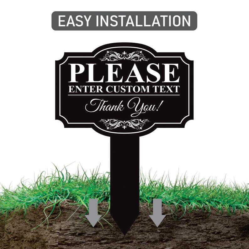 Personalized Aluminum Yard Sign with Stake, Custom Outdoor Lawn Sign, Rust-Free 10x14 Metal Garden Plaque, Durable Weatherproof Marker