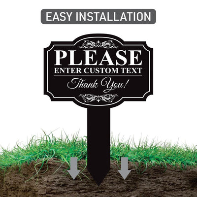 Personalized Aluminum Yard Sign with Stake, Custom Outdoor Lawn Sign, Rust-Free 10x14 Metal Garden Plaque, Durable Weatherproof Marker