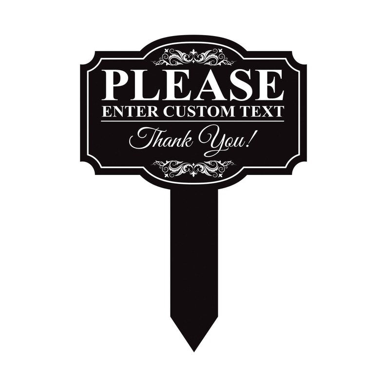 Personalized Aluminum Yard Sign with Stake, Custom Outdoor Lawn Sign, Rust-Free 10x14 Metal Garden Plaque, Durable Weatherproof Marker