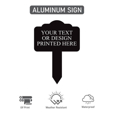 Personalized Any Text Marker Yard Sign 10” x 14”, Rust-free Aluminum Custom Tree Marker Lawn Sign, Outdoor Garden Sign with Integrated Stake