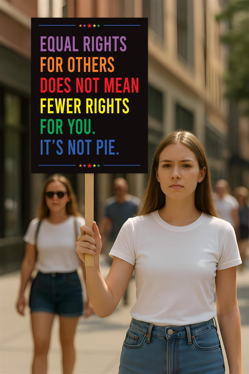 Equal Rights, No Kings In America Protest Sign, Anti-Trump Resistance, Political Activist Poster, Rally Sign, Resist Fascism Protest Poster
